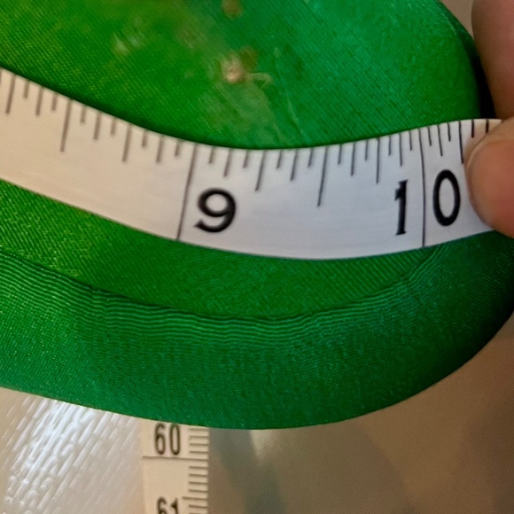 Vintage Casadei Emerald Satin Heeled Loafer Green, Made in Italy, 39.5 / 9.5 - Picture 11 of 13